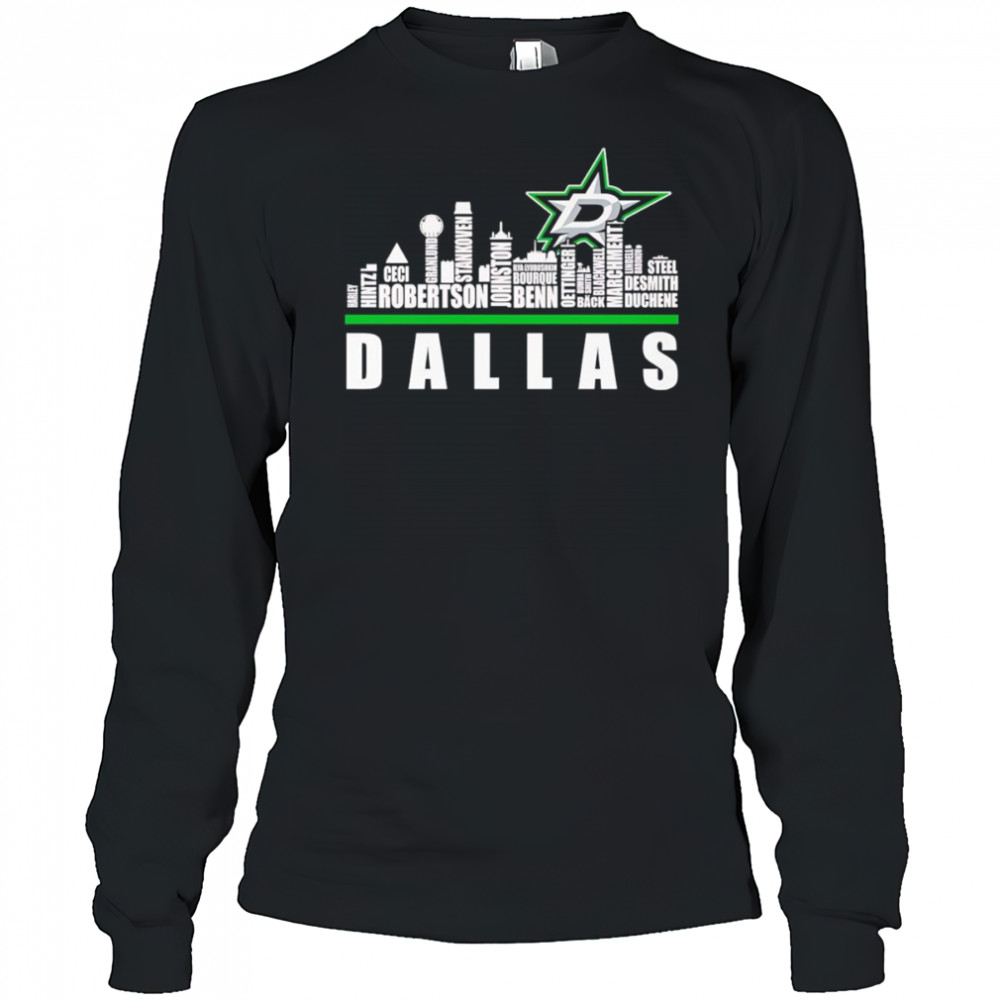 Skyline Dallas Stars name shirt Long Sleeved