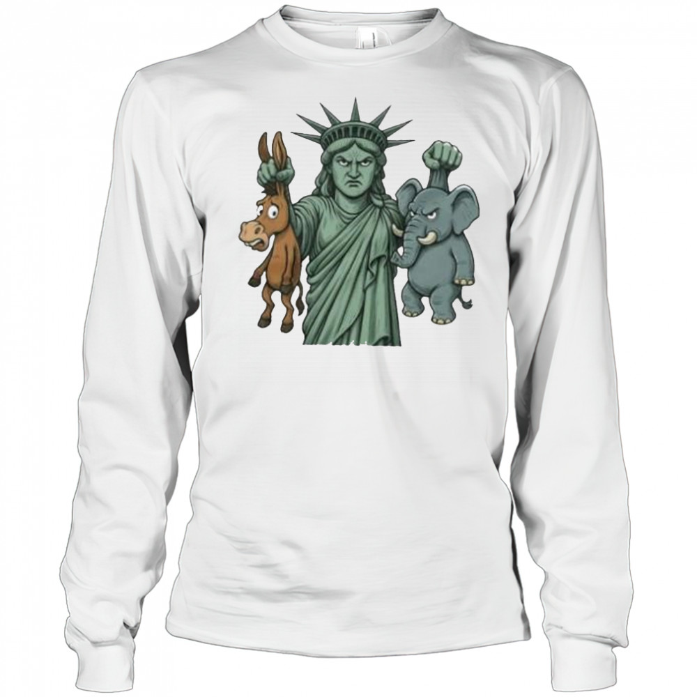 Statue of Liberty principle over party shirt Long Sleeved