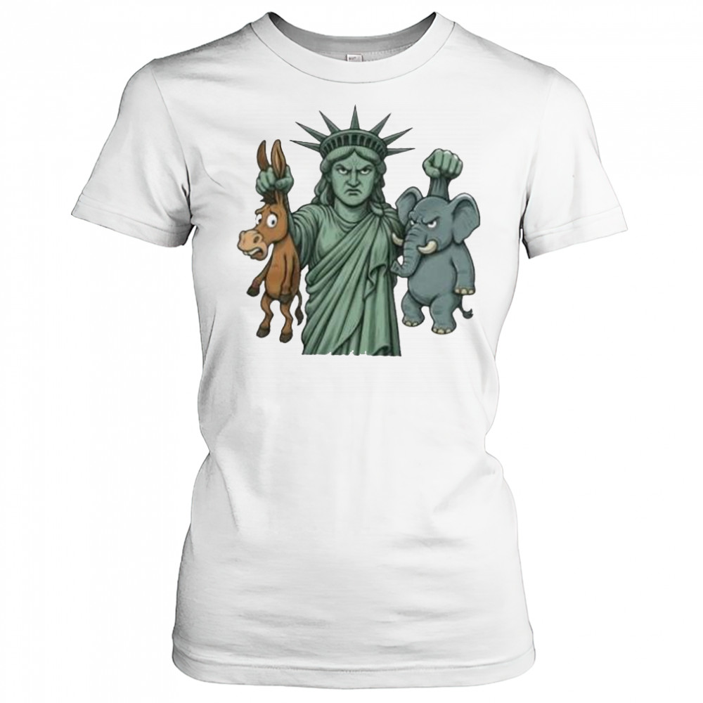 Statue of Liberty principle over party shirt Women's T-shirt