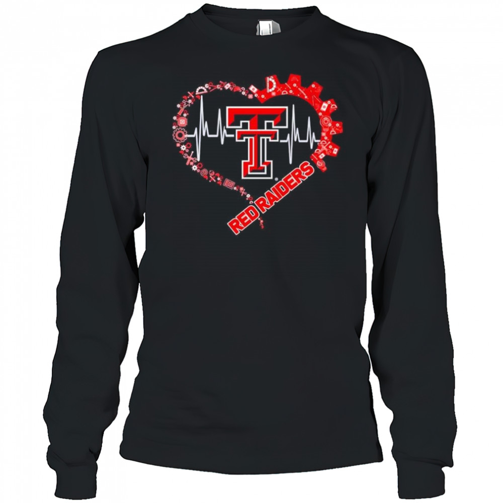 Texas Tech Red Raiders engineers logo heartbeat shirt Long Sleeved