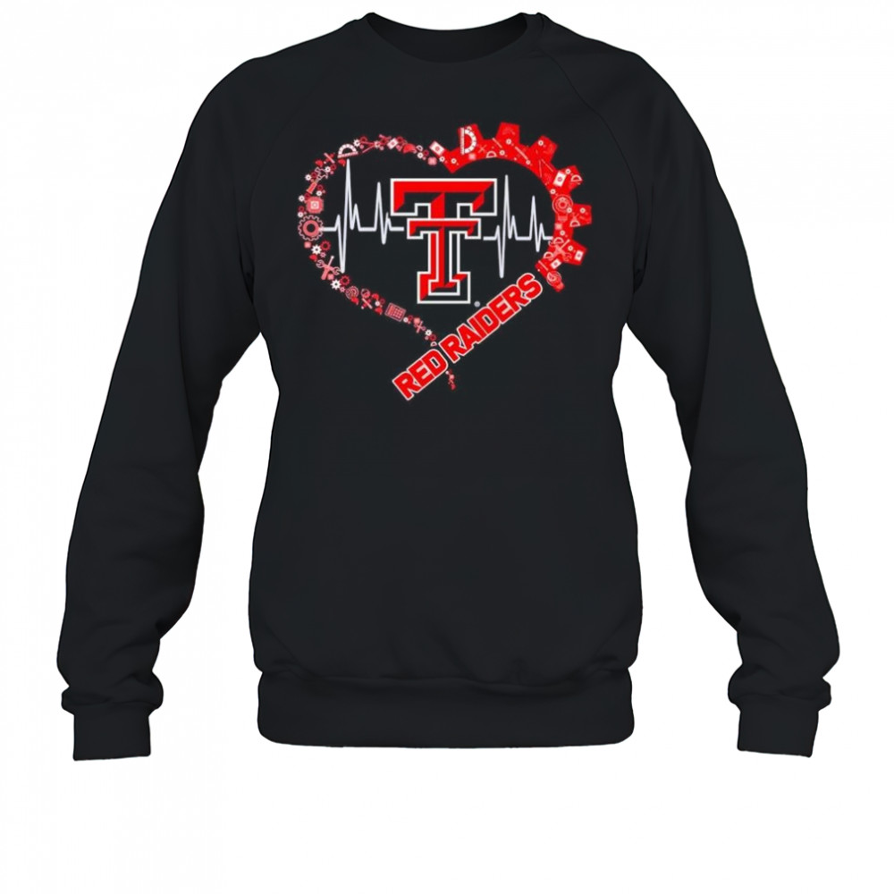 Texas Tech Red Raiders engineers logo heartbeat shirt Sweatshirt
