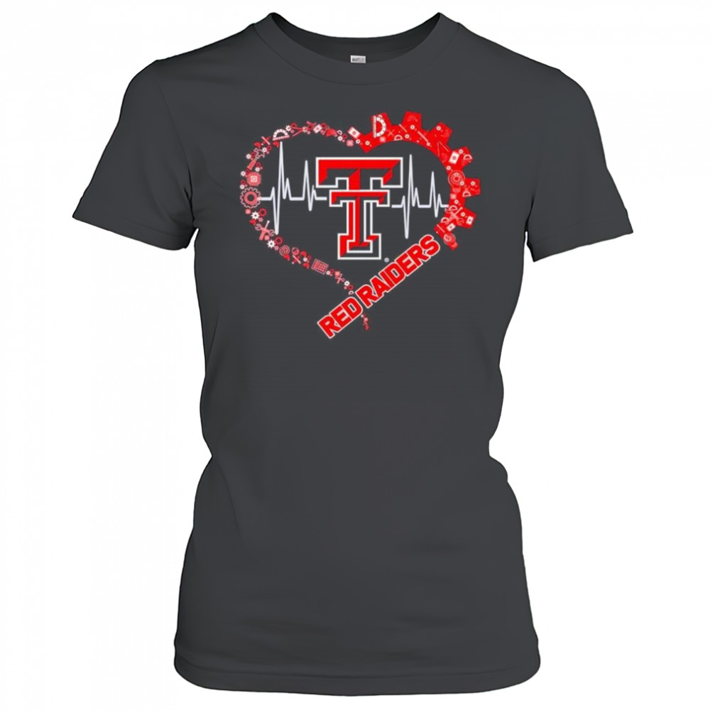 Texas Tech Red Raiders engineers logo heartbeat shirt Women's T-shirt