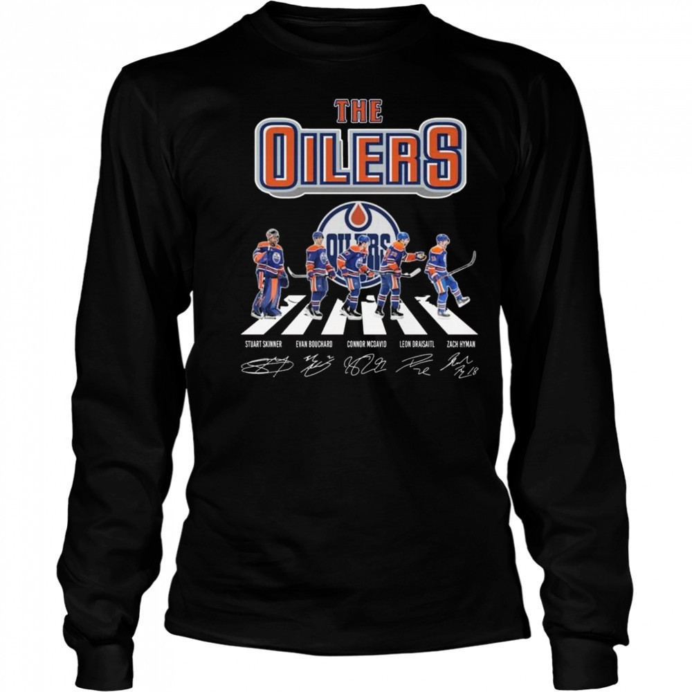The Edmonton Oilers Signatures Walking 2025 Shirt Long Sleeved