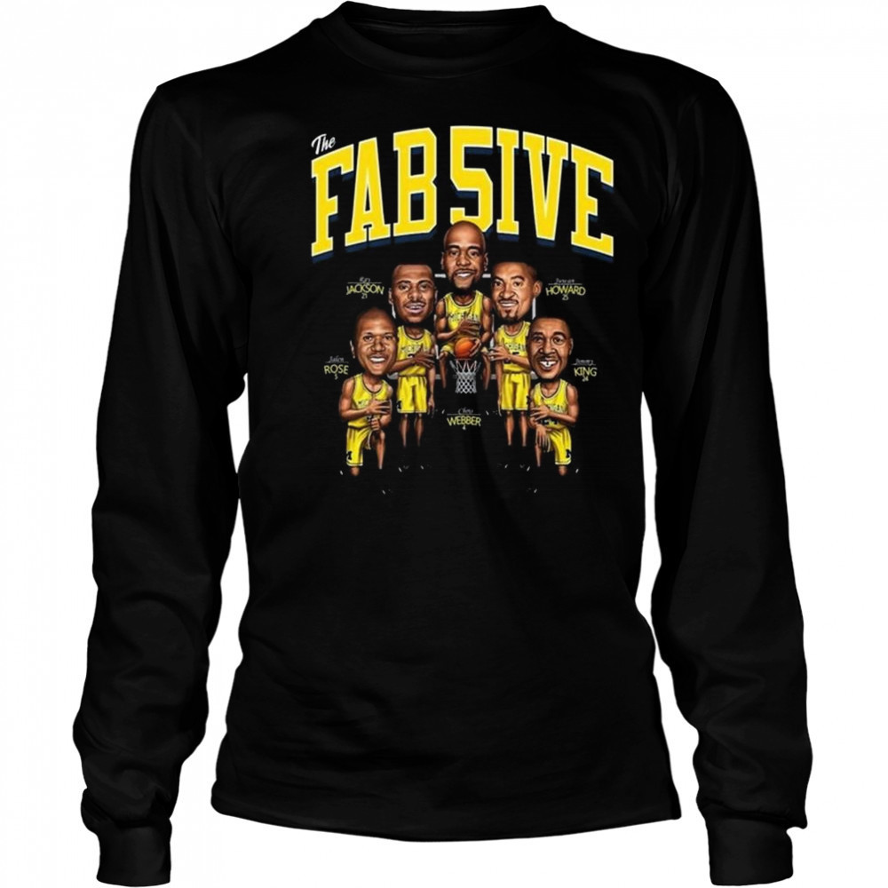 The Fab Five 5 Basketball Shirt Long Sleeved