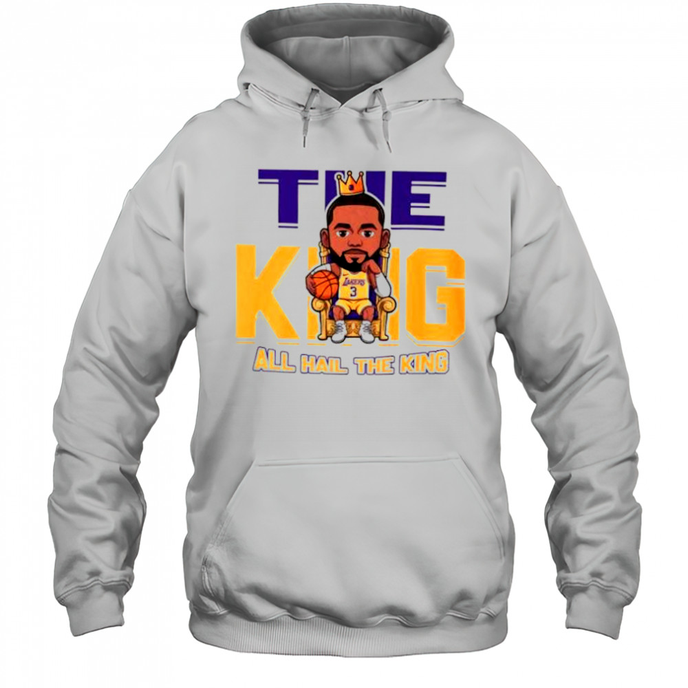 The king all hail the king LeBron James Los Angeles Lakers chibi shirt Hoodie