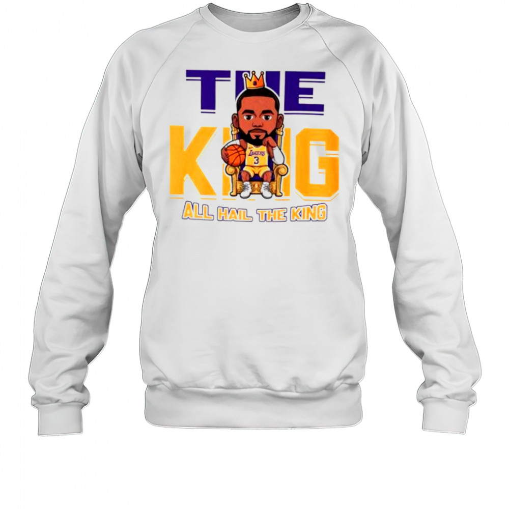 The king all hail the king LeBron James Los Angeles Lakers chibi shirt Sweatshirt