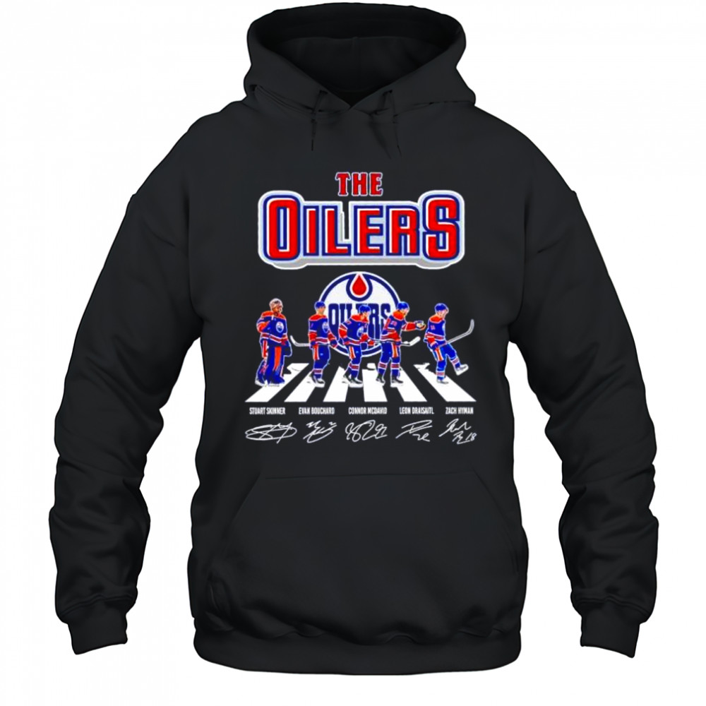 The Oilers Skinner Bouchard McDavid Draisaitl Hyman abbey road signatures shirt Hoodie
