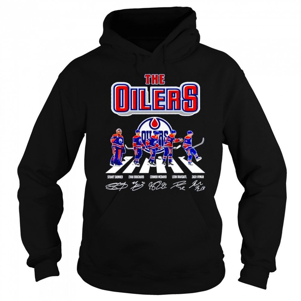 The Oilers Skinner Bouchard McDavid Draisaitl Hyman abbey road signatures shirt Sweatshirt