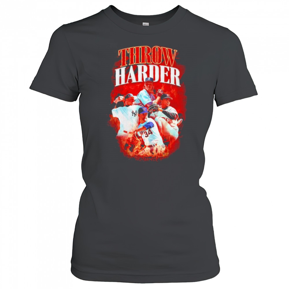 Throw Harder MLB baseball retro shirt Women's T-shirt