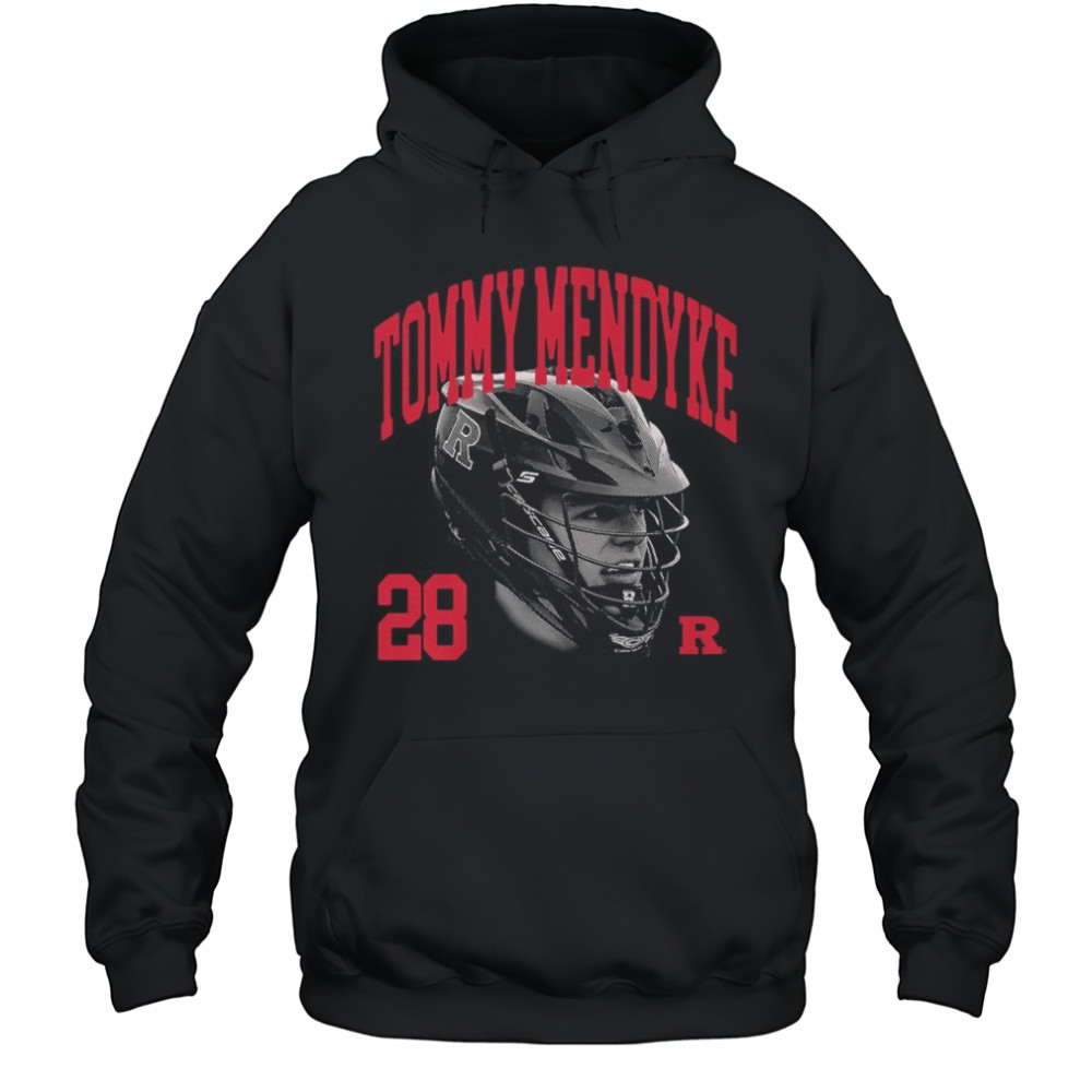 Tommy Mendyke 28 Rutgers Scarlet Knights Lacrosse NCAA Division I Portrait t-shirt Hoodie