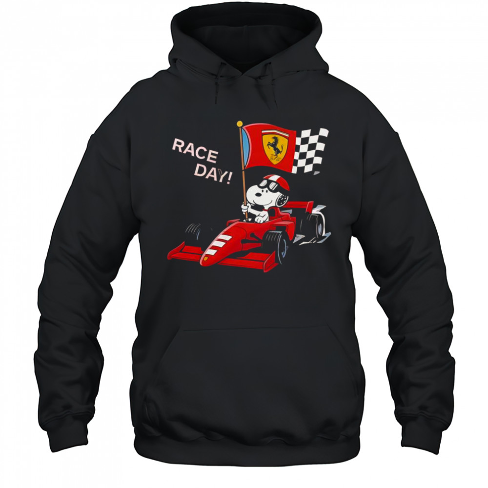 Top Ferrari Snoopy F1 Race Day T-Shirt Hoodie