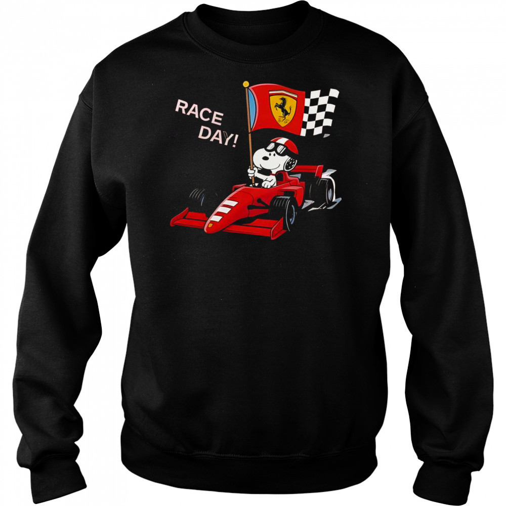 Top Ferrari Snoopy F1 Race Day T-Shirt Hoodie
