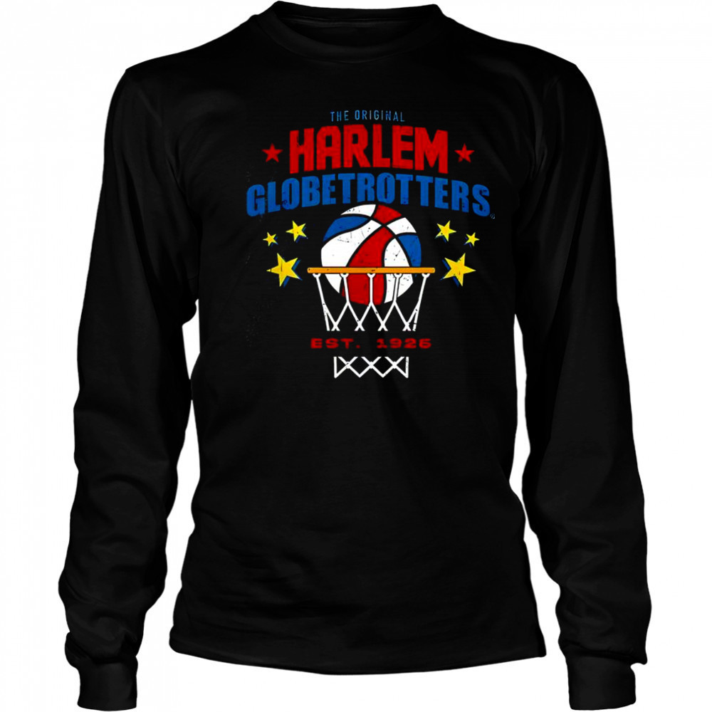 Top Harlem Globetrotters Nothing But Net Est 1926 T-Shirt Long Sleeved
