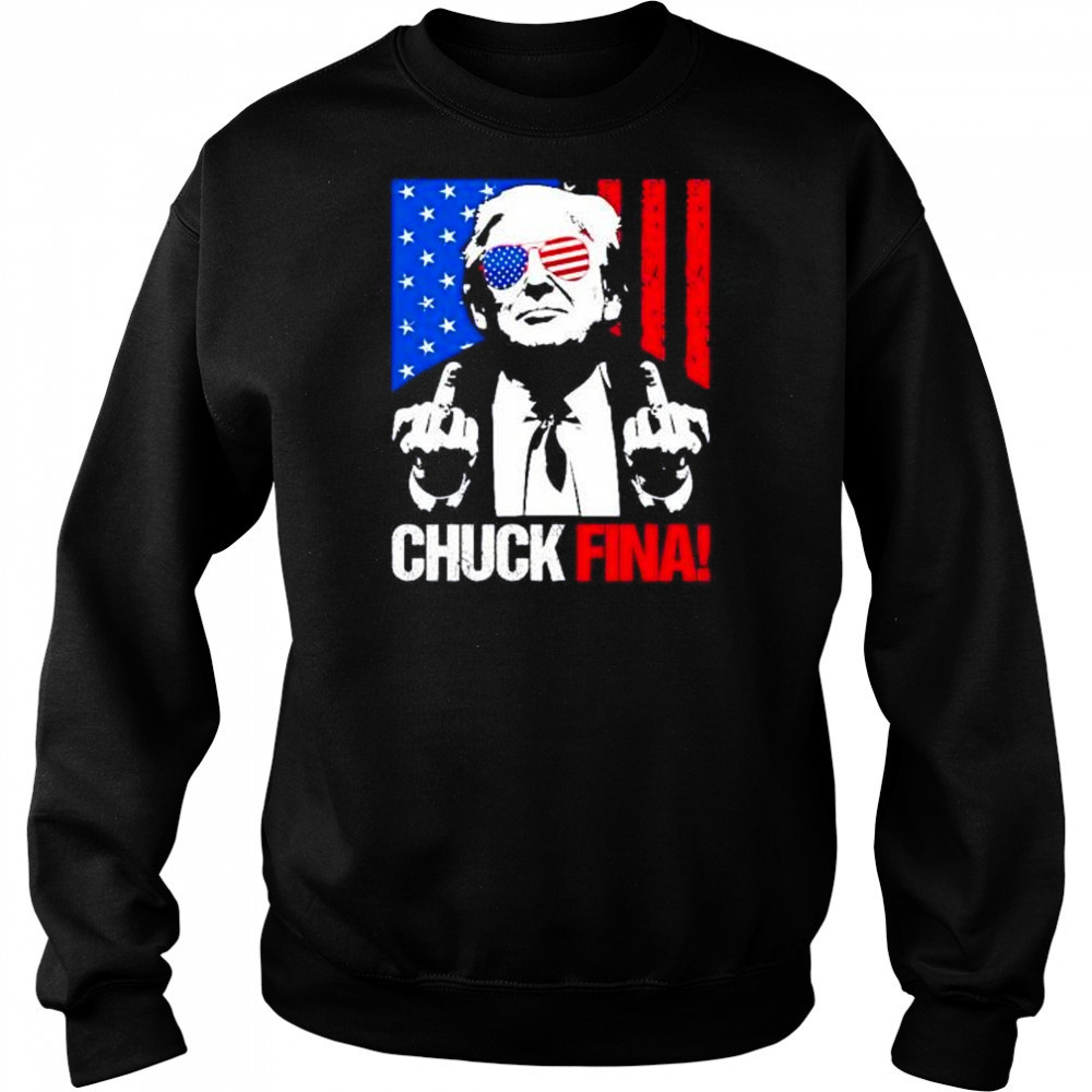 Trump middle fingers Chuck Fina shirt Hoodie