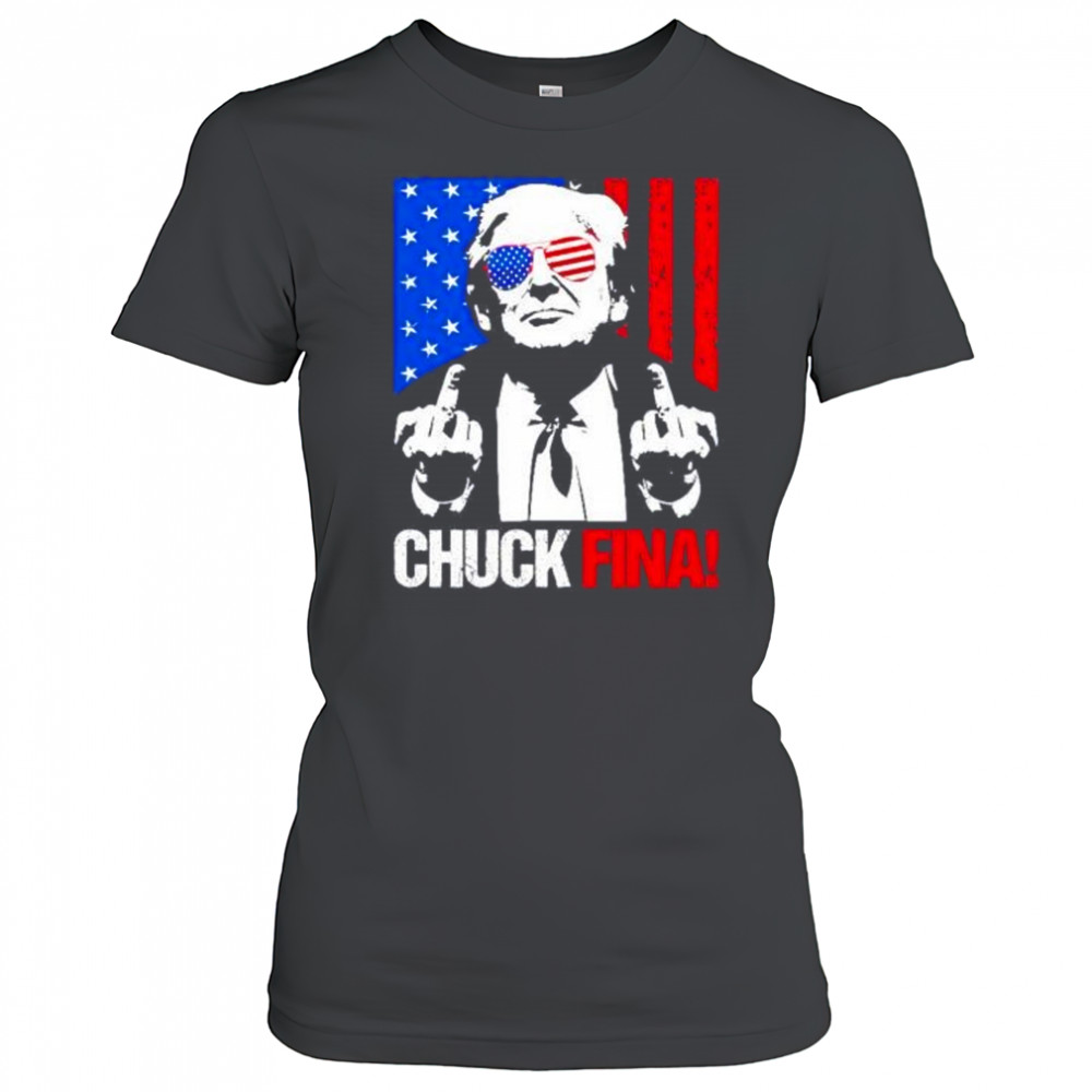 Trump middle fingers Chuck Fina shirt Women's T-shirt