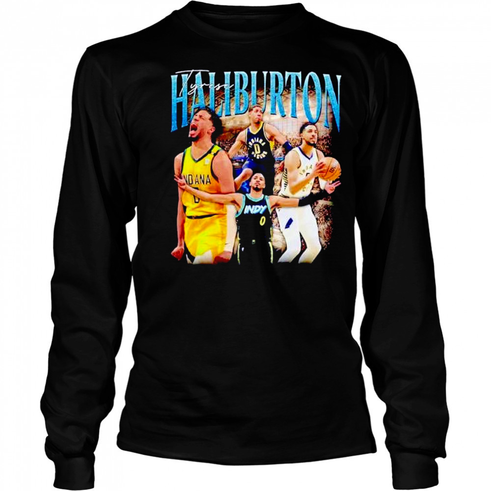 Tyrese Haliburton Indiana Pacers vintage graphic shirt Long Sleeved