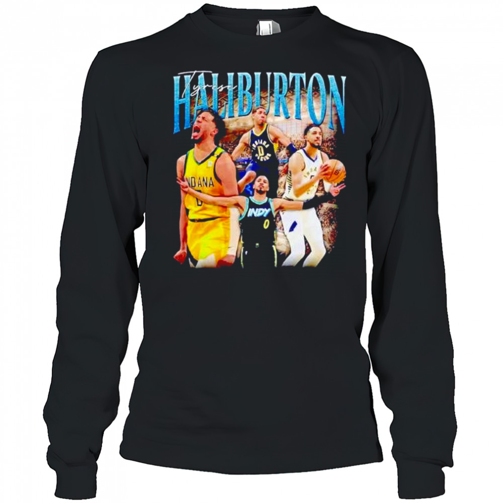 Tyrese Haliburton Indiana Pacers vintage graphic shirt Long Sleeved