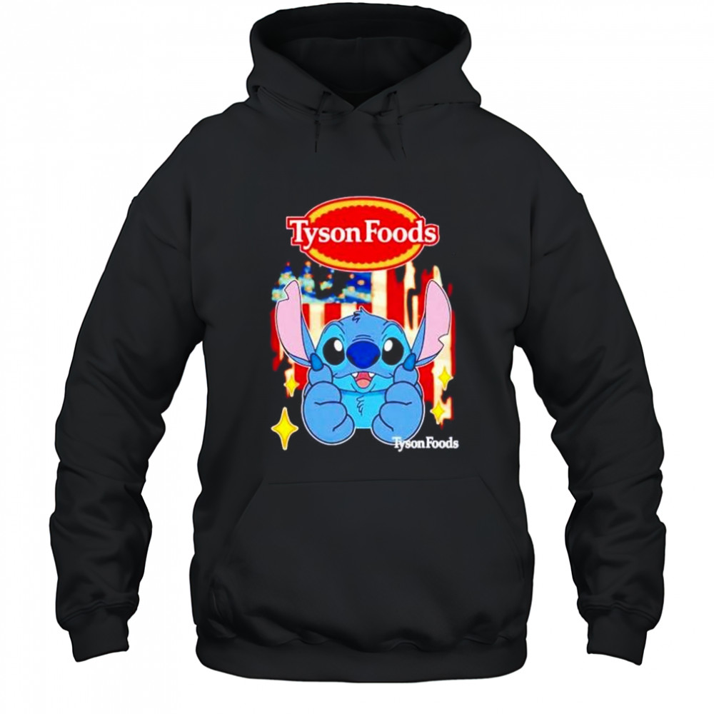 Tyson Foods Stitch US flag 4th of July shirt Hoodie