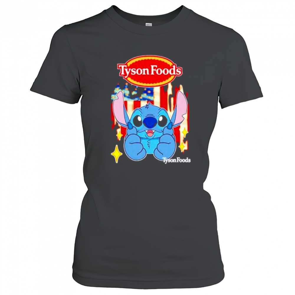 Tyson Foods Stitch US flag 4th of July shirt Women's T-shirt