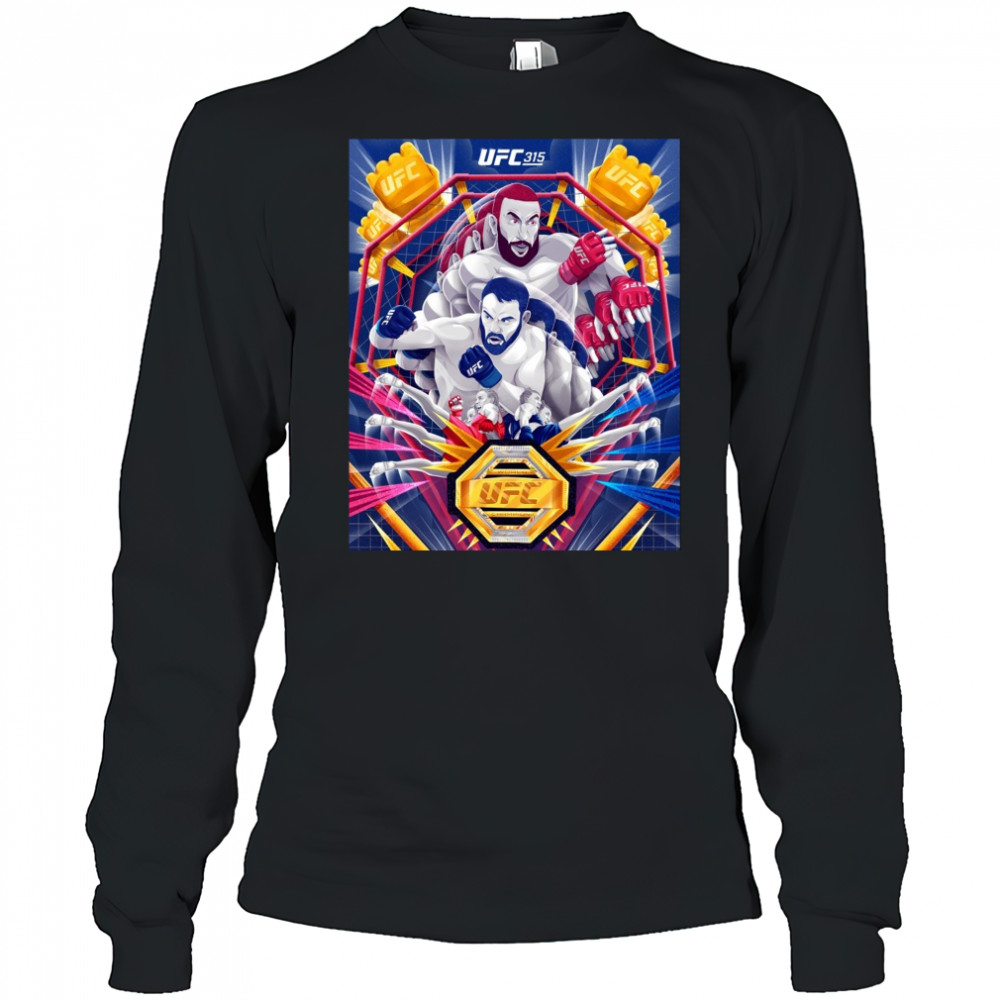 UFC 315 World Champion Artist Series 2025 Poster t-shirt Long Sleeved