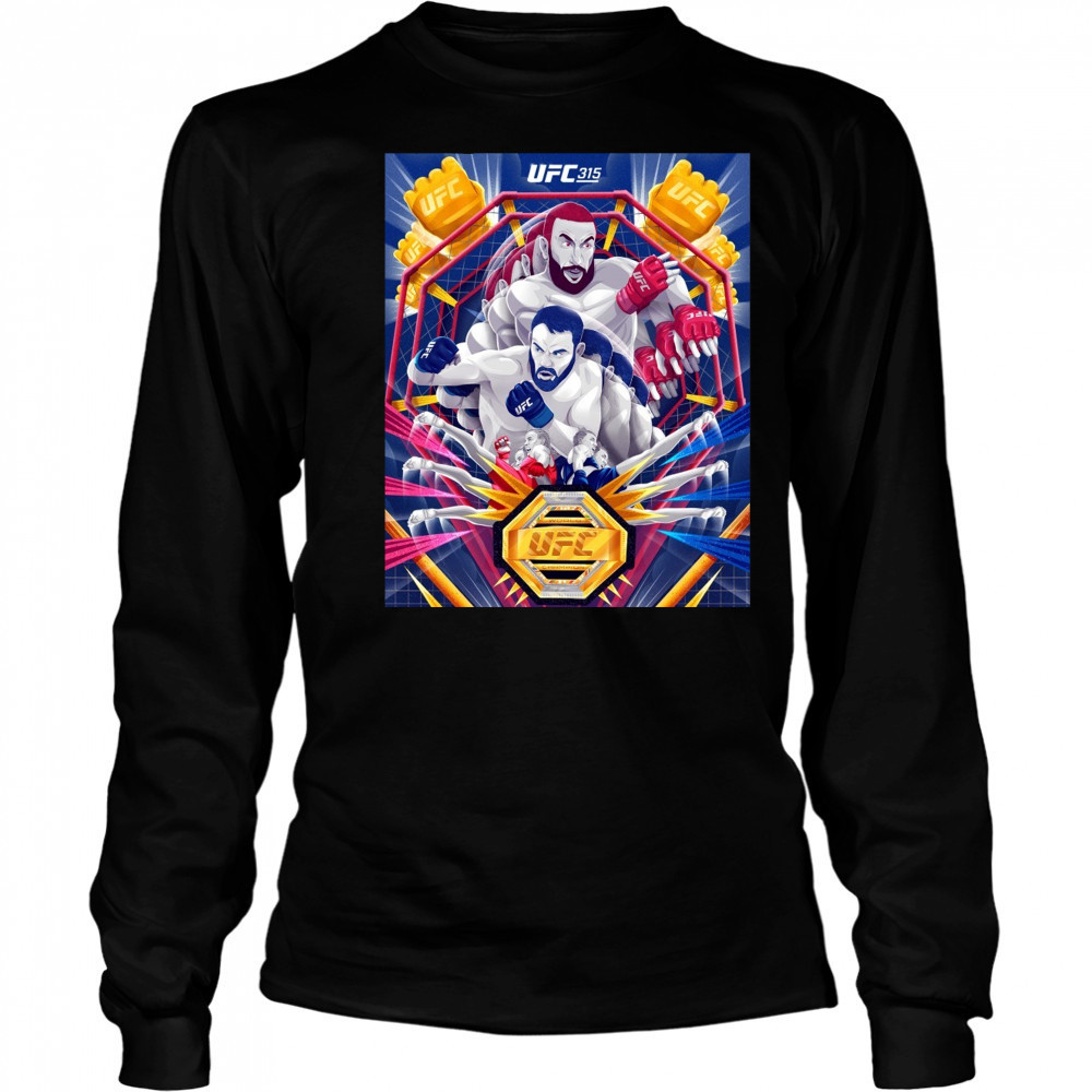 UFC 315 World Champion Artist Series 2025 Poster t-shirt Long Sleeved