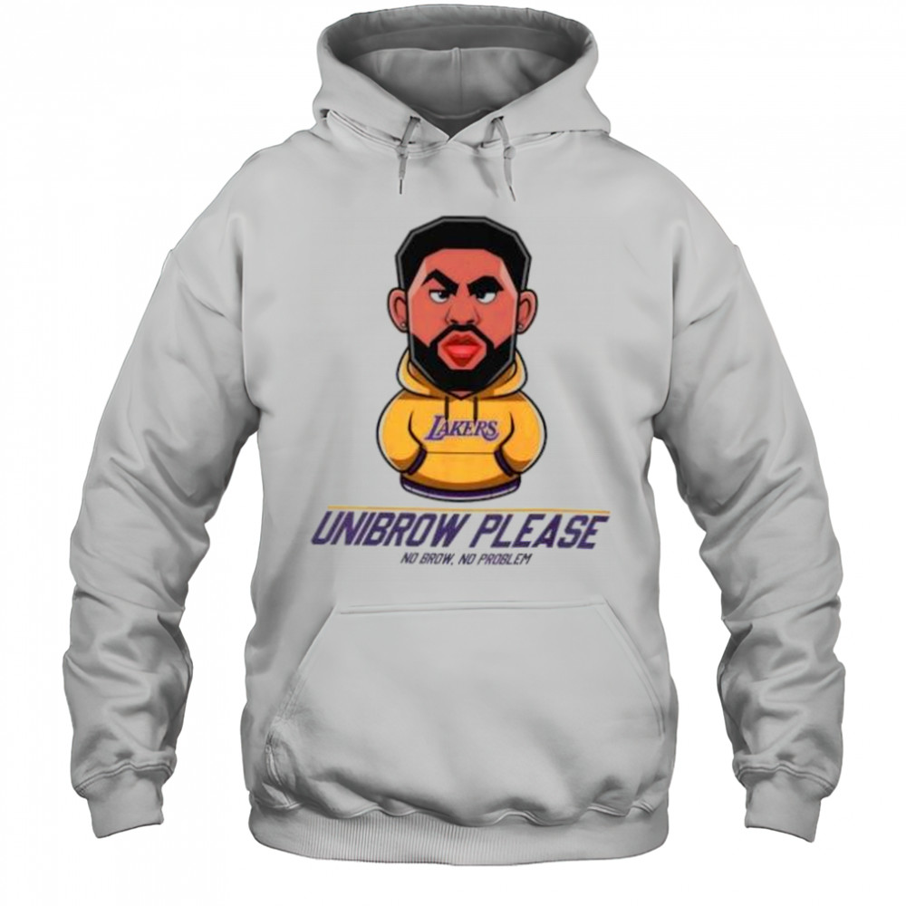 Unibrow please no brow no problem Anthony Davis Los Angeles Lakers shirt Hoodie