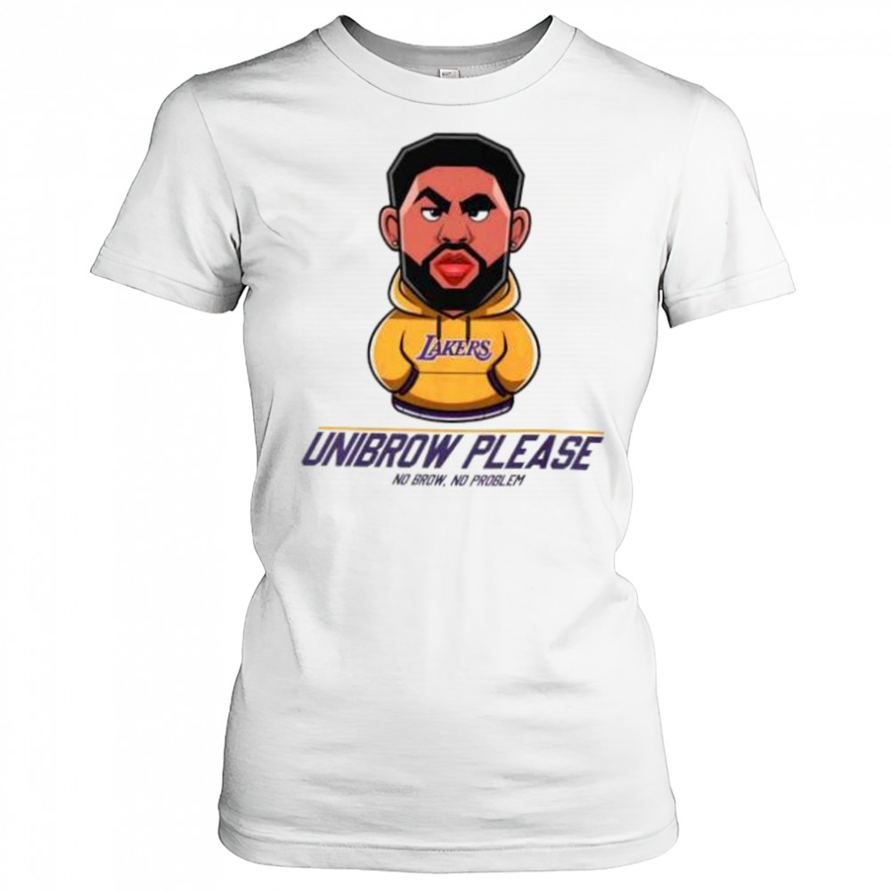 Unibrow please no brow no problem Anthony Davis Los Angeles Lakers shirt Women's T-shirt