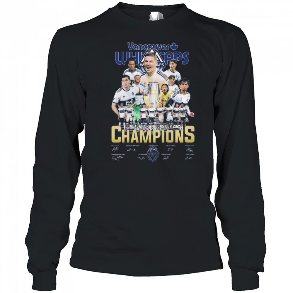 Vancouver Whitecaps Concacaf Champions Cup 2025 Signatures Shirt Long Sleeved