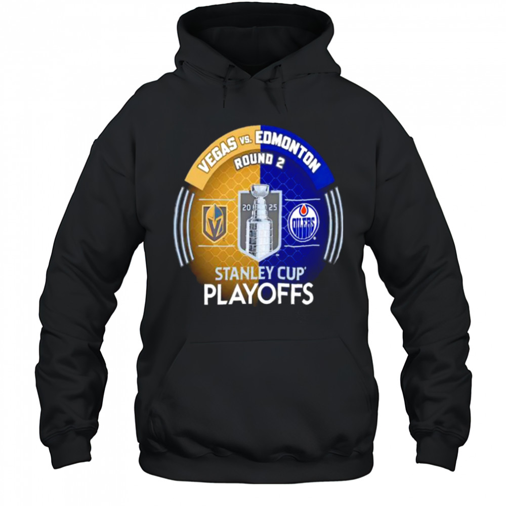 Vegas Golden Knights vs. Edmonton Oilers Inglasco 2025 Stanley Cup Playoffs Second Round Dueling Match Up Hockey shirt Hoodie