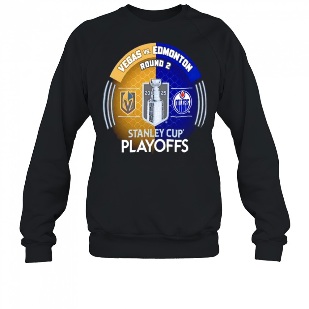 Vegas Golden Knights vs. Edmonton Oilers Inglasco 2025 Stanley Cup Playoffs Second Round Dueling Match Up Hockey shirt Sweatshirt