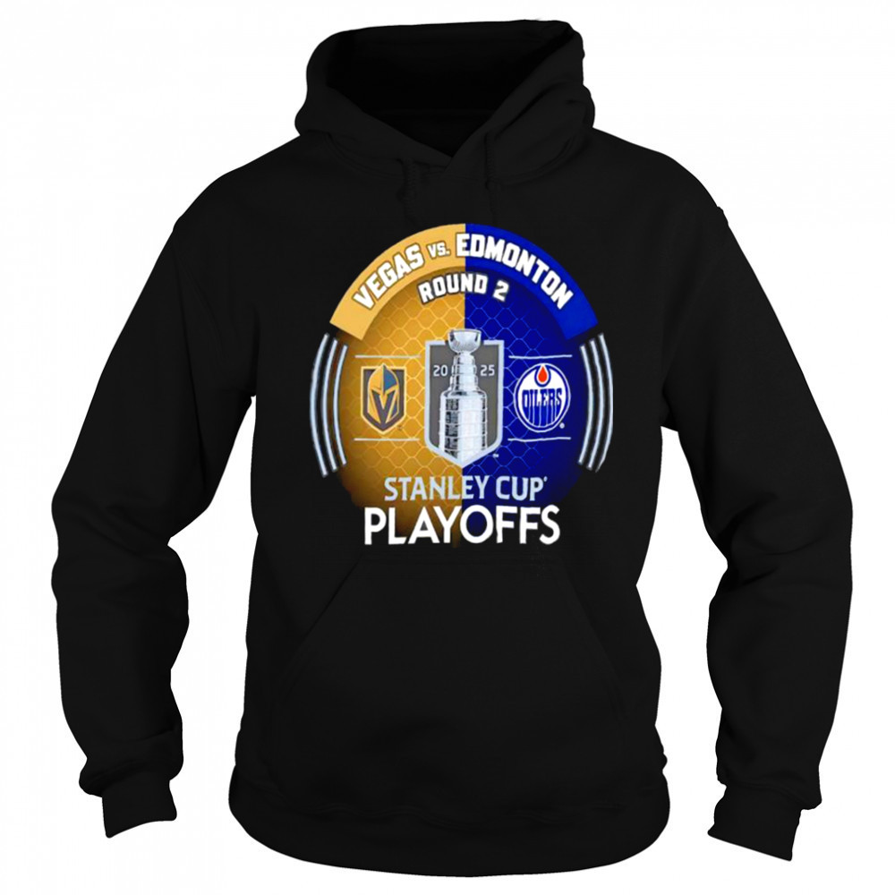 Vegas Golden Knights vs. Edmonton Oilers Inglasco 2025 Stanley Cup Playoffs Second Round Dueling Match Up Hockey shirt Sweatshirt