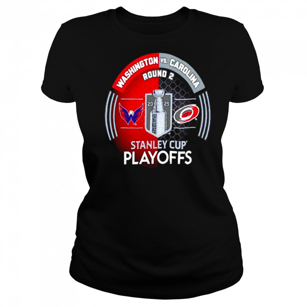 Washington Capitals vs. Carolina Hurricanes Inglasco 2025 Stanley Cup Playoffs Second Round Dueling Match Up Hockey shirt Women's T-shirt