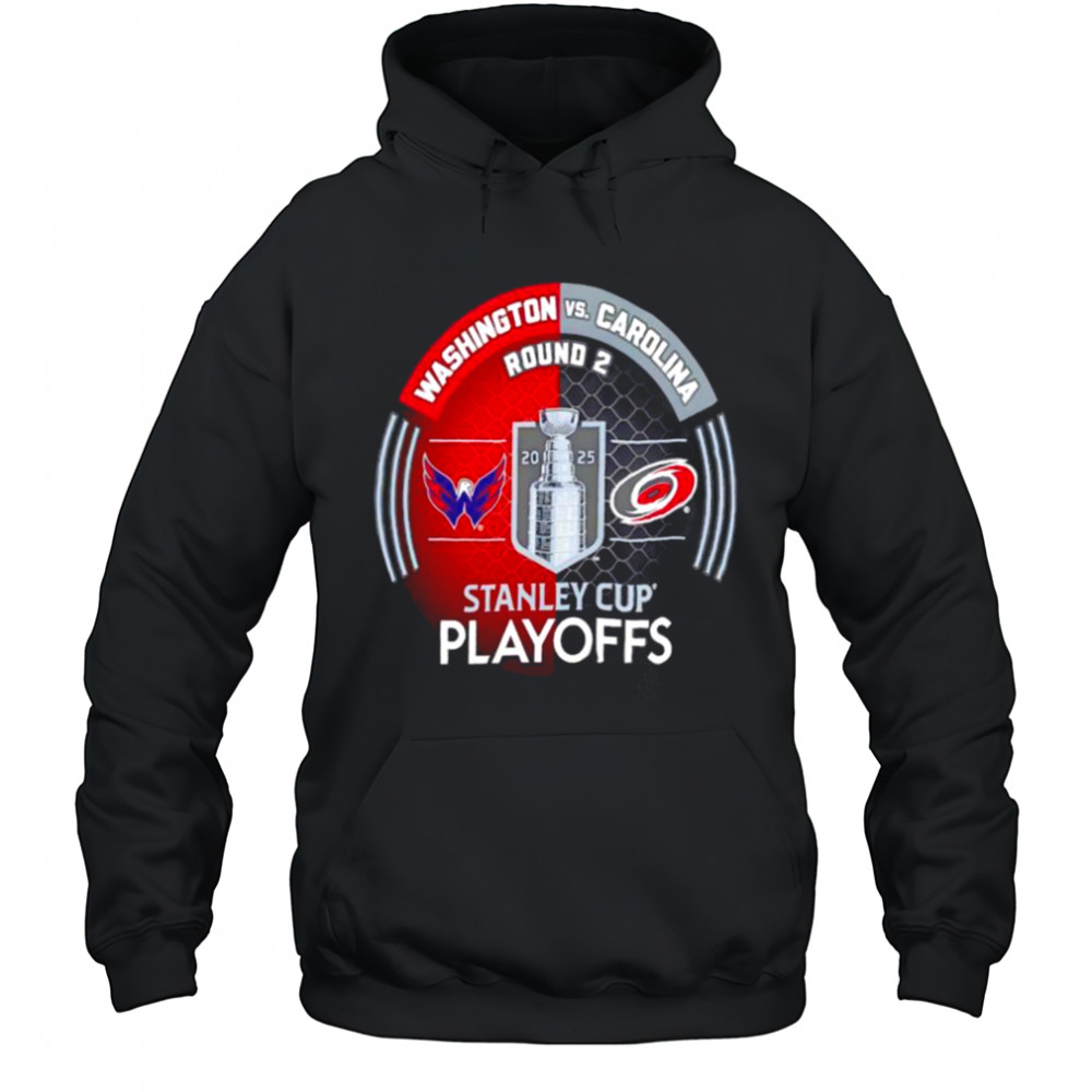 Washington Capitals vs. Carolina Hurricanes Inglasco 2025 Stanley Cup Playoffs Second Round Dueling Match Up Hockey shirt Hoodie