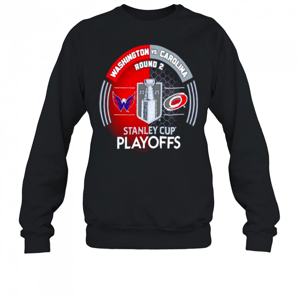 Washington Capitals vs. Carolina Hurricanes Inglasco 2025 Stanley Cup Playoffs Second Round Dueling Match Up Hockey shirt Sweatshirt