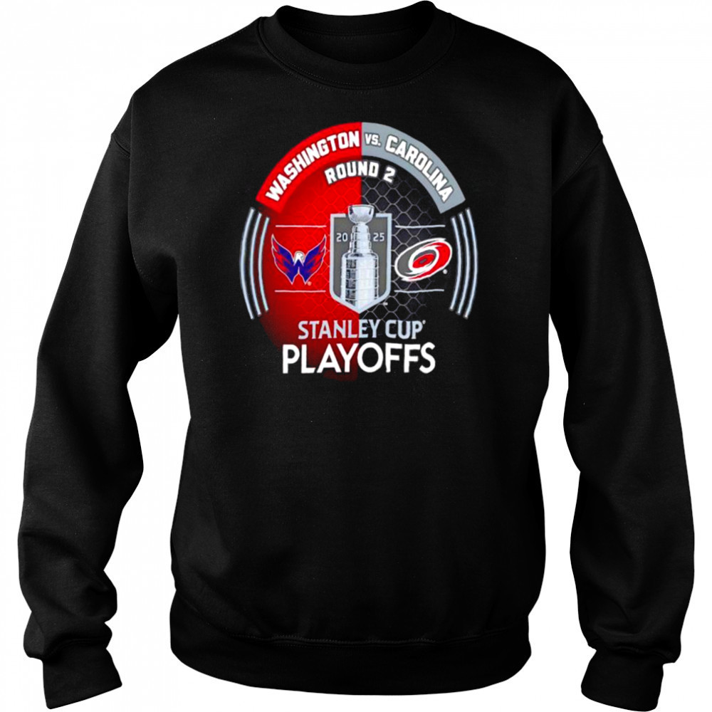 Washington Capitals vs. Carolina Hurricanes Inglasco 2025 Stanley Cup Playoffs Second Round Dueling Match Up Hockey shirt Hoodie