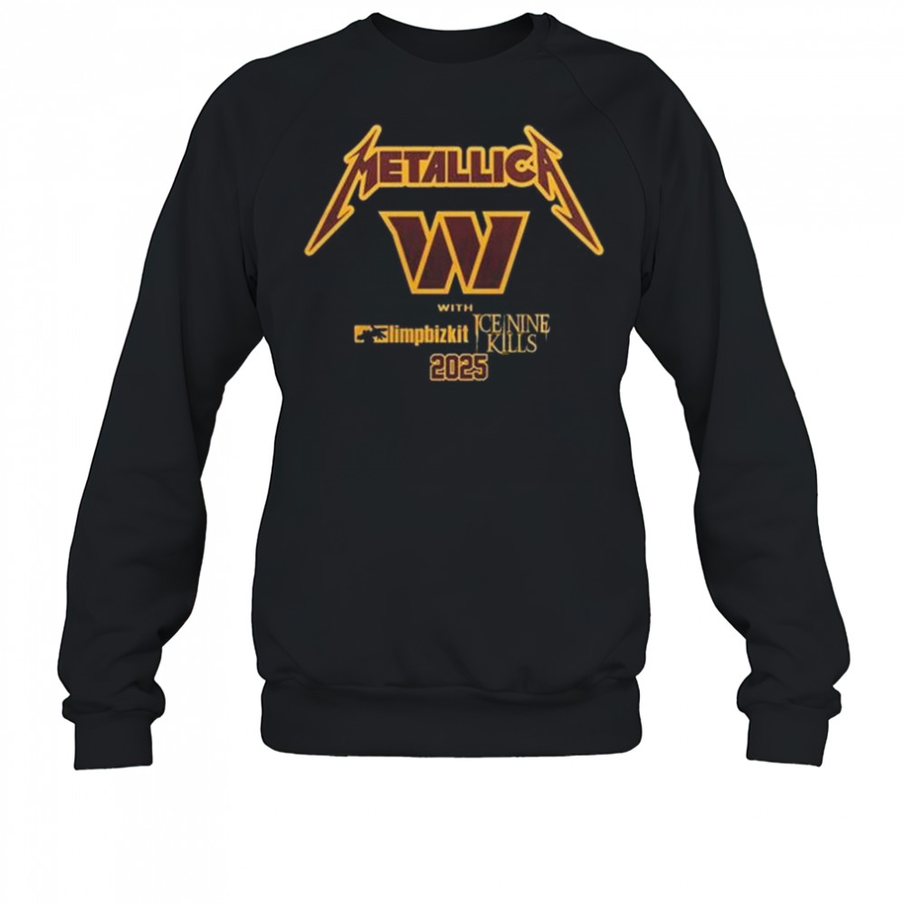 Washington Commanders x Metallica M-72 World Tour Shirt Sweatshirt