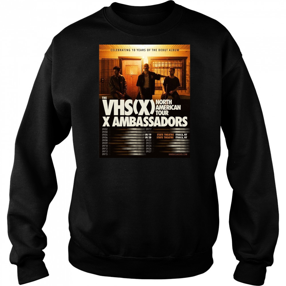 X Ambassadors To Celebrate 10 Years of VHS With Hometown Shows 2025 Shirt Hoodie