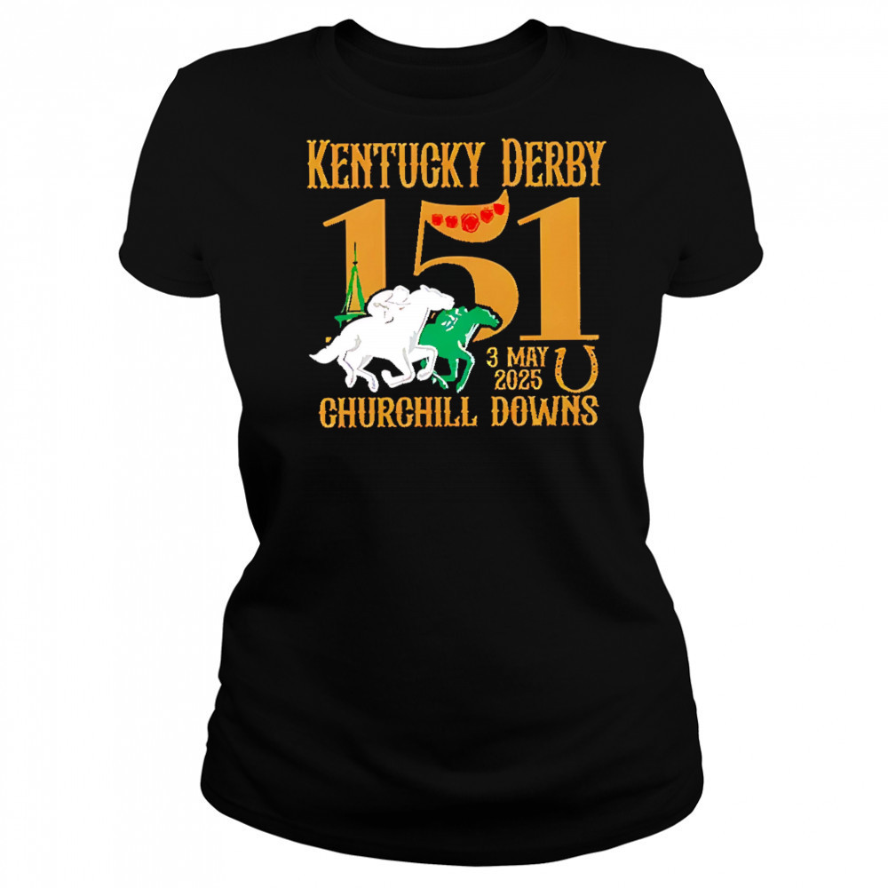 2025 Kentucky Derby Embroidered Baseball shirt Women's T-shirt