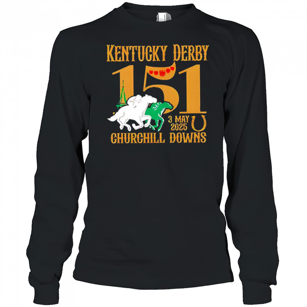 2025 Kentucky Derby Embroidered Baseball shirt Long Sleeved