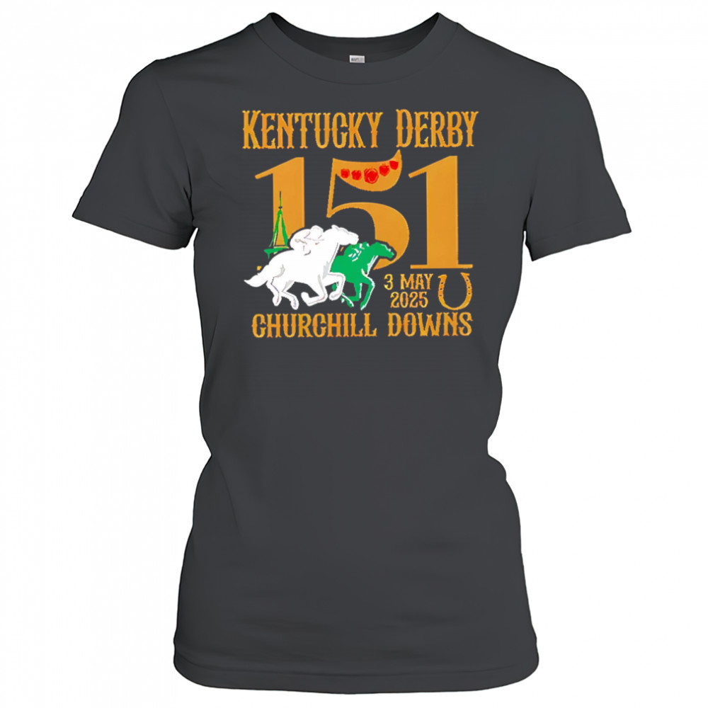2025 Kentucky Derby Embroidered Baseball shirt Women's T-shirt