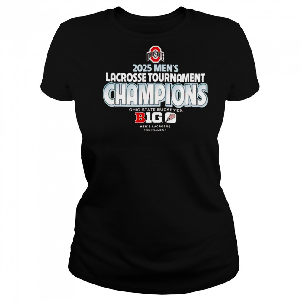 84 Scarlet Ohio State Buckeyes 2025 Big Ten Men’s Lacrosse Conference Tournament Champions T Shirt Women's T-shirt