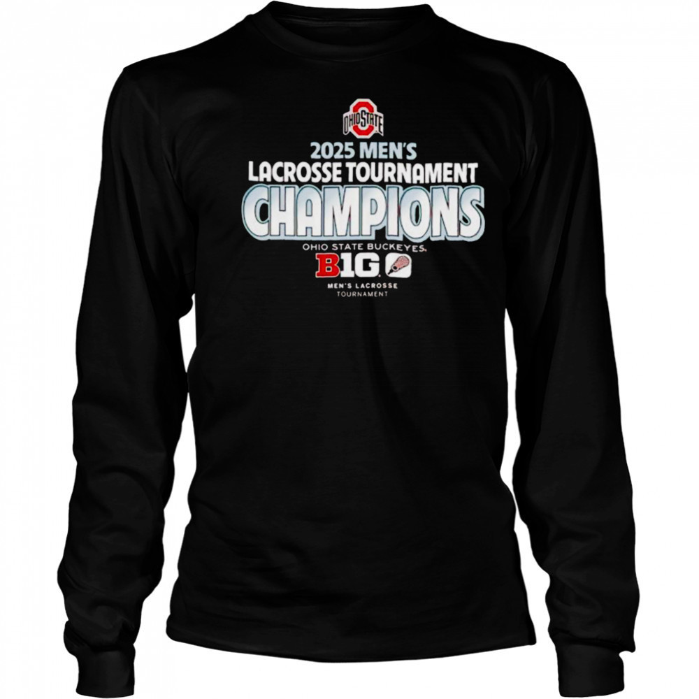 84 Scarlet Ohio State Buckeyes 2025 Big Ten Men’s Lacrosse Conference Tournament Champions T Shirt Long Sleeved