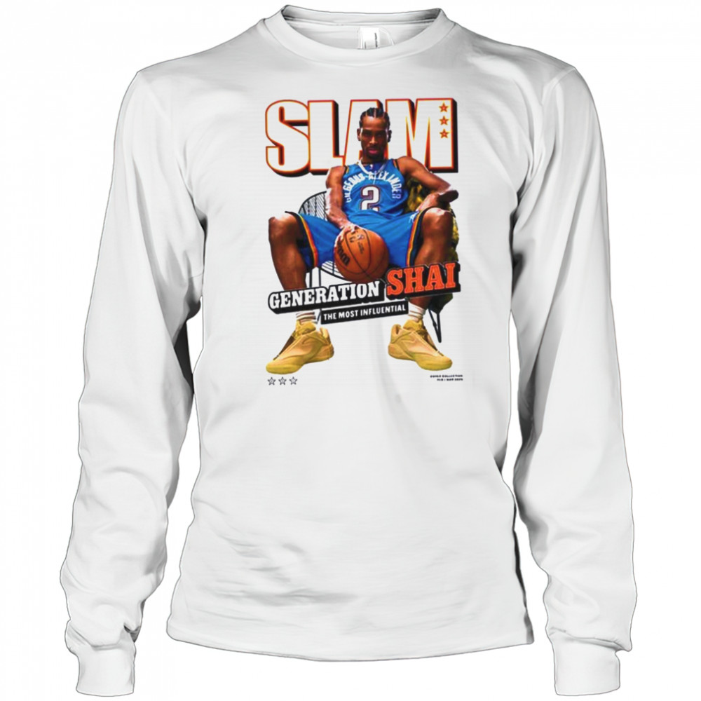 Alexander Oklahoma City Thunder SLAM 2025 Cover Graphic T Shirt Long Sleeved