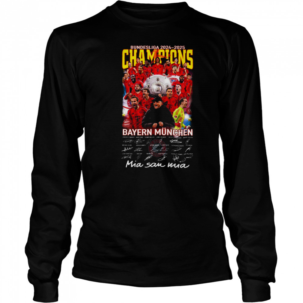 Bundesliga 2024 2025 Bayern Munchen Mia San Mia Signature Unisex T Shirt Long Sleeved