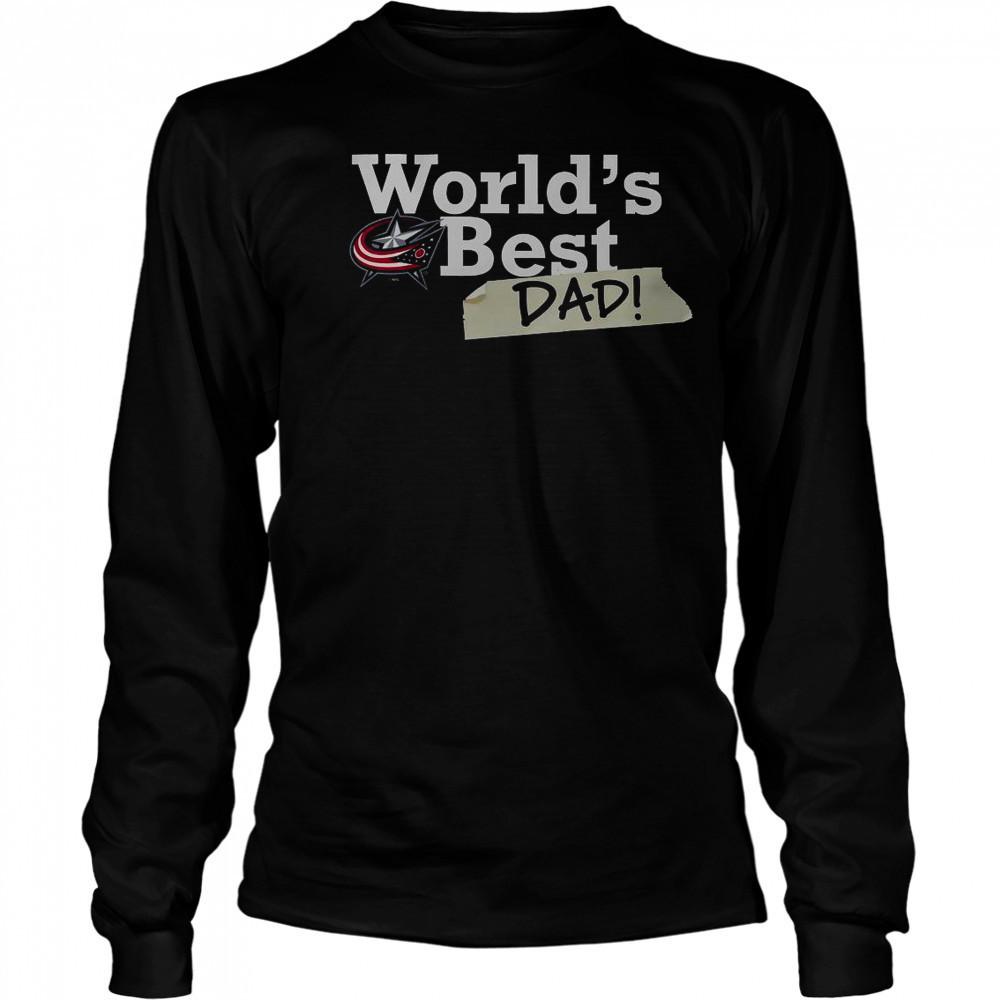 Columbus Blue Jackets World’s Best Dad T-Shirt Long Sleeved