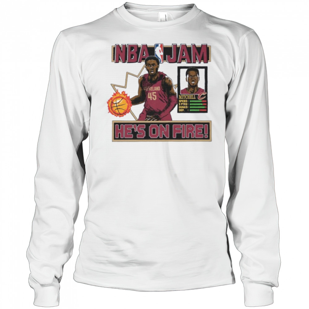 Donovan Mitchell Cleveland Cavaliers Homage Unisex NBA Jam Shirt Long Sleeved