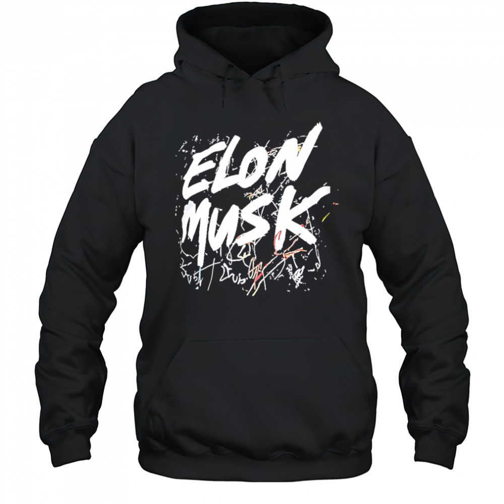 Elon Musk scribble letter shirt Hoodie