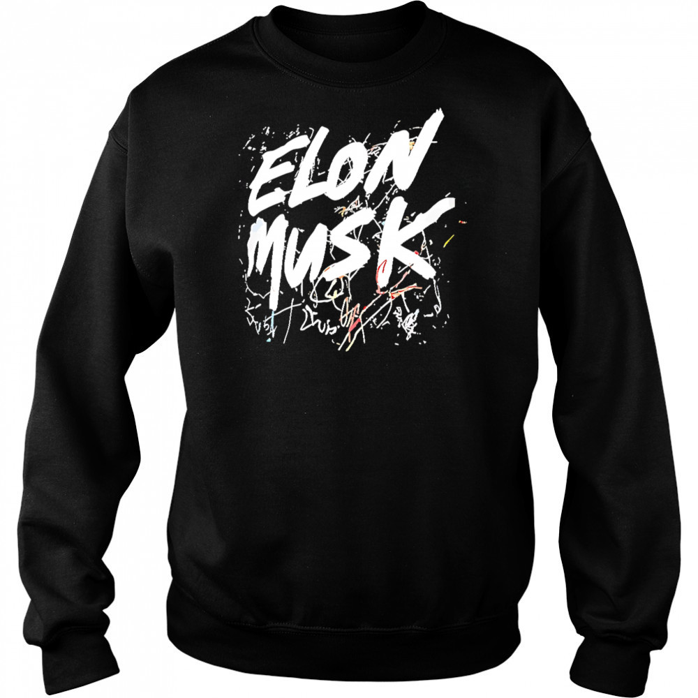 Elon Musk scribble letter shirt Hoodie