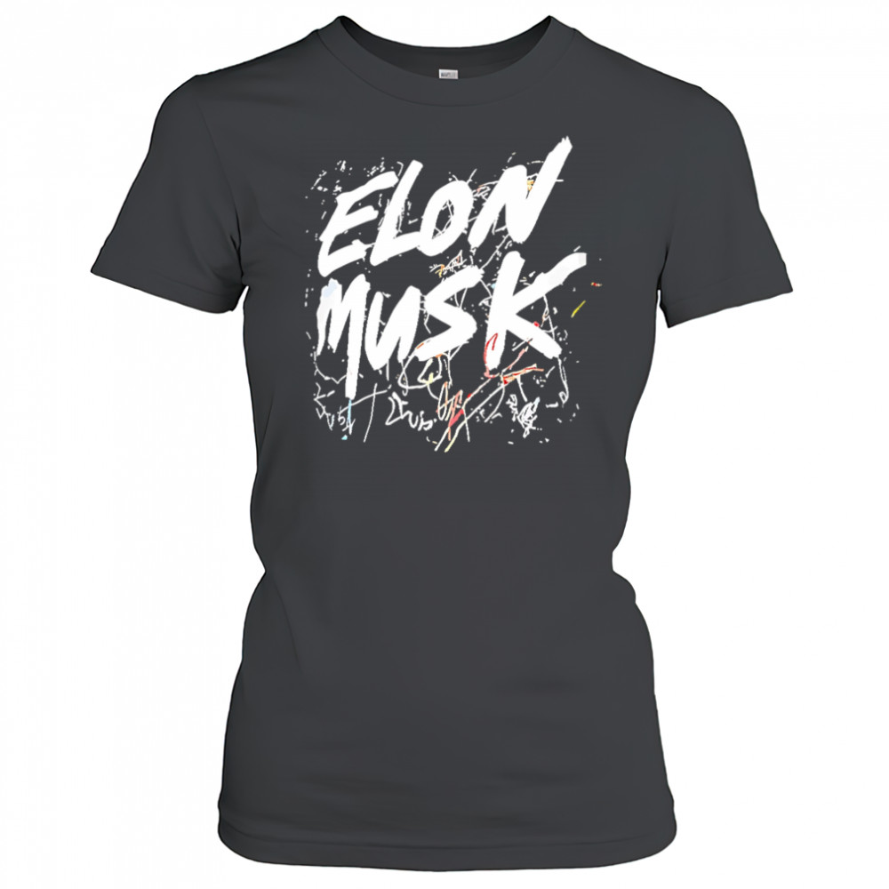 Elon Musk scribble letter shirt Women's T-shirt