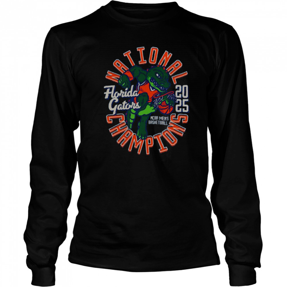 Florida Gators 2025 NCAA Men’s Basketball National Champions Comfort Colors Mascot T Shirt Long Sleeved